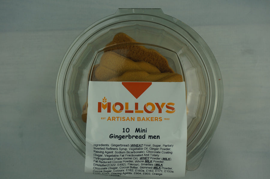 Mini Gingerbread Men - 10 Pack - Molloys Bakery